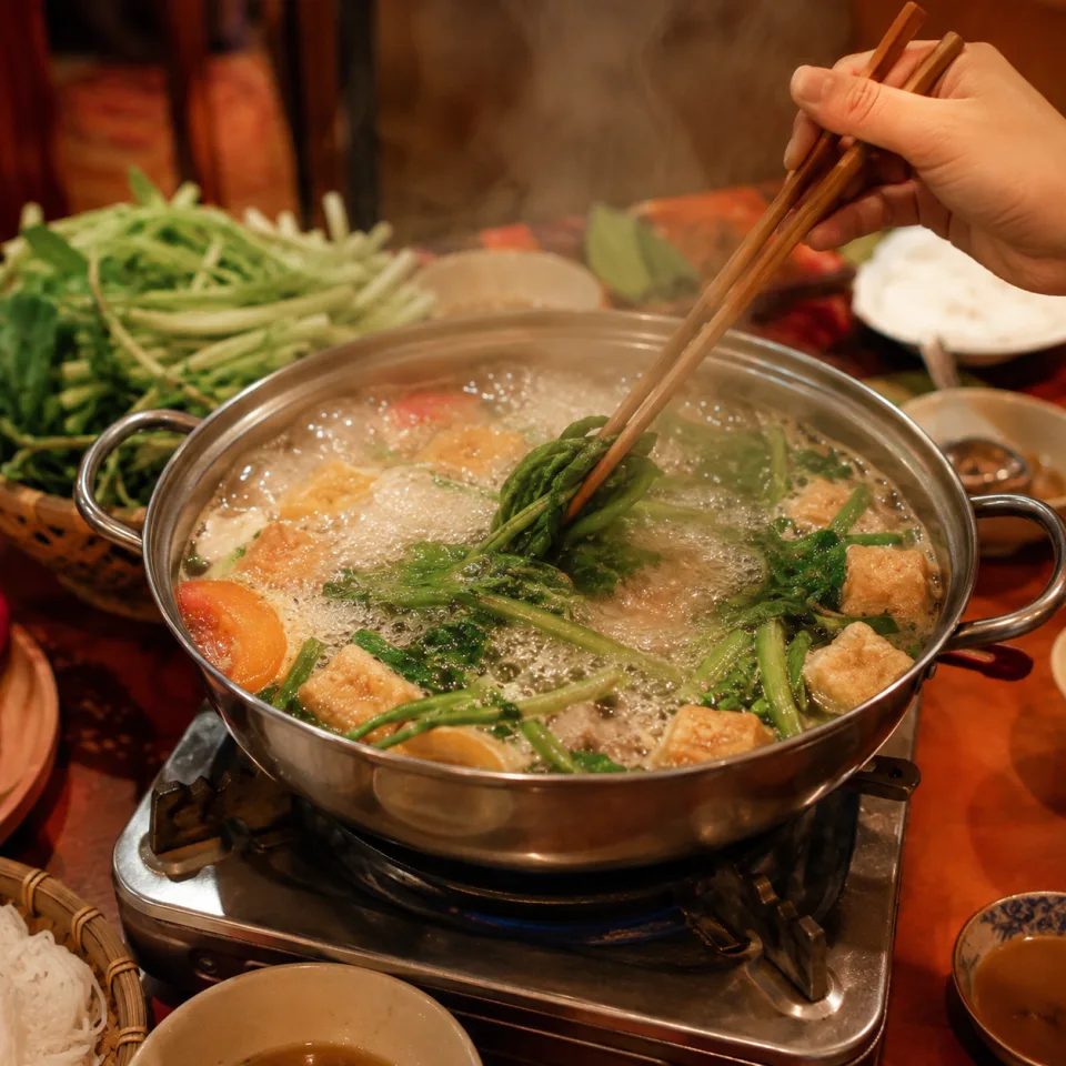 Bàn khách ngồi ăn
